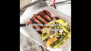 Côtelette de porc du Québec et asperges  Recette de Max lAffamé [upl. by Agostino268]