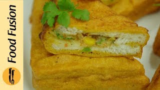 Bread Pakora Recipe with cheese By Food Fusion [upl. by Eirrehs]