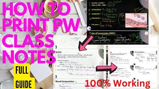 How to Print PW class notes  Yakeen 20 Class notes  Full Video physicswallah yakeen2023 neet [upl. by Ahsikram]