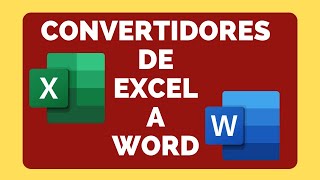 COMO CONVERTIR UN ARCHIVO EXCEL A WORD [upl. by Rome774]