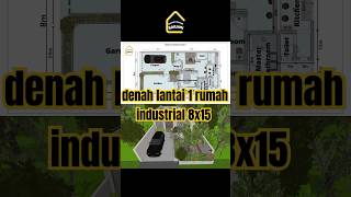 desain rumah minimalis industrial 8x15 split level [upl. by Neerehs473]