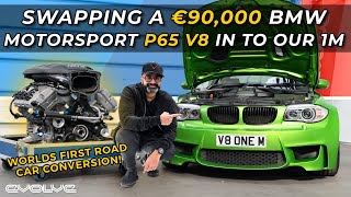 We put the V8 engine from a Z4 GT3 in our 1M  Worlds first P65 swap [upl. by Latsyek]