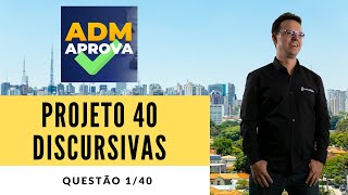 Aula Discursiva  Empreendedorismo Governamental  Prof Rodrigo Rennó [upl. by Oliva]