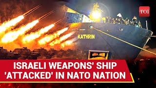 Hundreds Storm Ship With Israeli Weapons In NATO Nation No Zionism In Our Ports [upl. by Dira]