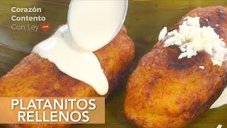 PLATANITOS RELLENOS DE QUESO  Rellenitos de plátano CANTIDADES EN LA CAJITA DE INFORMACIÓN [upl. by Decker]