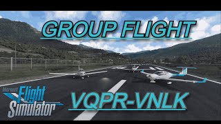 MSFS 2020 Group Flight Paro International Airport to TenzingHillary Airport Aircraft DiamondDA40 [upl. by Krug]