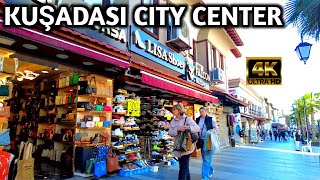 KUŞADASI TÜRKİYE CITY CENTER WALKING TOUR  March 2024  4k UHD 60fps [upl. by Mamie]