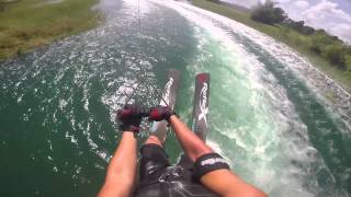 GoPro Waterski Jump at Sunset lakes [upl. by Emiatej]