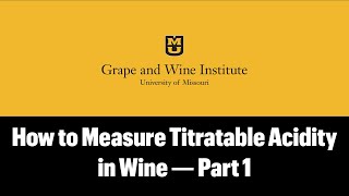 How to Measure Titratable Acidity in Wine — Part 1 [upl. by Anaer]