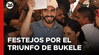 EL SALVADOR  EN VIVO  Festejos por el triunfo de Bukele [upl. by Eidnak]