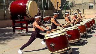 Japanese Drums by Shumei Taiko  NEW VERSION [upl. by Ahsieken]