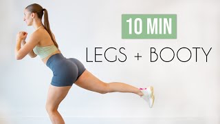 10 min LEGBUTTTHIGH Killer No Equipment Workout [upl. by Eey]