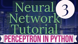 Neural Network Tutorial 3  Implementing The Perceptron Algorithm In Python [upl. by Allisurd]