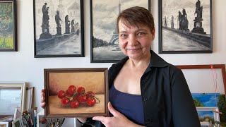 Still life with tomatoes oil painting [upl. by Sibylle377]