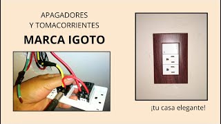 CONEXIÓN ELÉCTRICA DE RECÁMARA Y ESTUDIO  APAGADORES Y TOMACORRIENTES MARCA IGOTO [upl. by Nocaed]