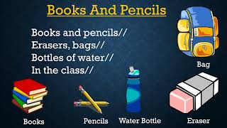 Books and pencils  English Songs  Kids Songs [upl. by Zehe]