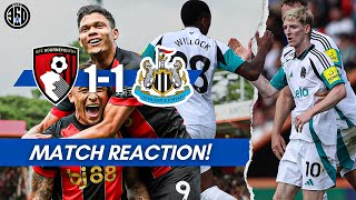 Match Reaction All equals in Bournemouth [upl. by Anoed]