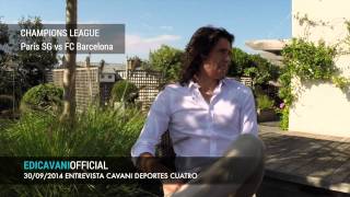 Entrevista Edi Cavani Deportes Cuatro 30092014 [upl. by Atinreb]