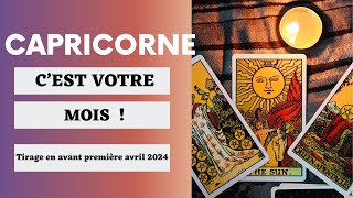 Capricorne Une sacrée Récompense  Tirage en AvantPremière Avril 2024 🔮 [upl. by Herrod]