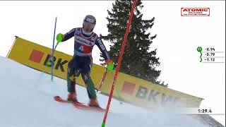 Lucas Braathen 🇳🇴  mens slalom Adelboden 2nd run Jan 8 2023 weareskiing atomic [upl. by Atikihs]