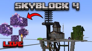 🔴 Amethyst Farm  Skyblock 4  skyblock project [upl. by Rabassa113]