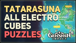 All Tatarasuna Electro Cubes Stone Puzzles Genshin Impact [upl. by Coe]