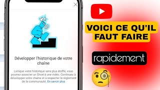 COMMENT DÉVELOPPER LHISTORIQUE DE VOTRE CHAÎNE YOUTUBE  conseil pratique [upl. by Larentia]