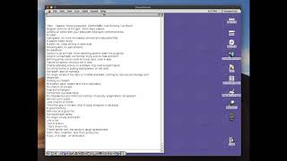 quotCoveringquot Radioheads Fitter Happier in SimpleText on a Mac OS 9 emulator [upl. by Eric]