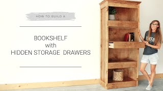 How to Build a Bookshelf with Hidden Storage Drawers [upl. by Obellia810]