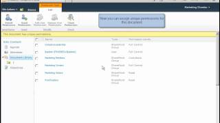 How to Assign Unique Permissions to a Document in SharePoint 2010  SharePoint 2010 Tutorials [upl. by Klos]