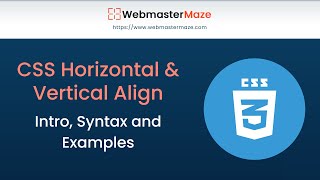 CSS Horizontal amp Vertical Align [upl. by Elleinnad]