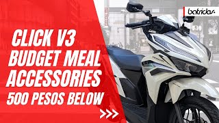 Honda Click V3 Essentials Budget Meal Accessories 500Php Below [upl. by Formenti]