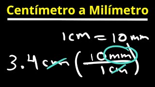 Convertir cm a mm  centímetros a milímetros  conversión de unidades [upl. by Dex64]