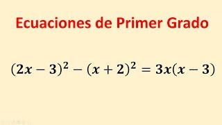 Ecuaciones de primer grado con parentesis al cuadrado [upl. by Saire]