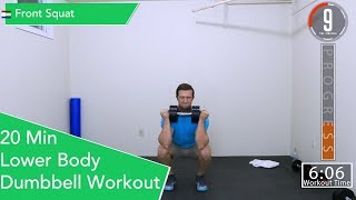 Intense 20 Minute Lower Body Dumbbell Workout [upl. by Odlabso]