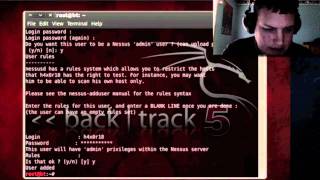 Setup Nessus on Backtrack 5 [upl. by Lilyan]