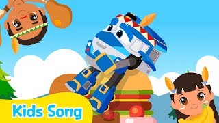 Ten Little Indians  Kids songs  LittleTooni songs with Robot Trains [upl. by Vokay735]