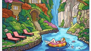 Relaxing amp Fun Coloring  Tropical Gateway coloringforrelaxation relaxingcoloring funcoloring [upl. by Gesner]