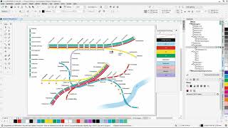 Netzpläne erstellen mit CorelDRAW 2019 Haltestellen und Umsteigepunkte Teil 7 [upl. by Onahpets]