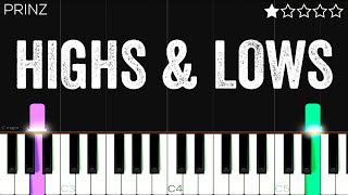 Prinz  Highs amp Lows  EASY Piano Tutorial [upl. by Novets77]