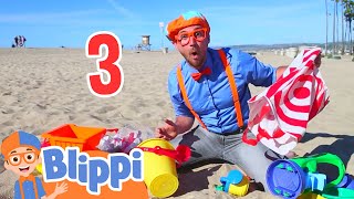 Blippi Visits The Beach and Learns Numbers  Educational Videos For Kids [upl. by Eelegna321]