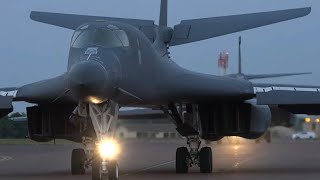 B1 Lancer Night Afterburner Take Off [upl. by Ainiger614]