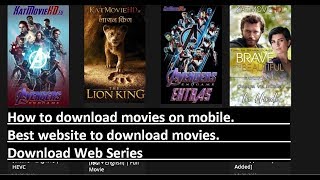 How to download movies on mobile  best website to download movies Download Webseries [upl. by Moll]