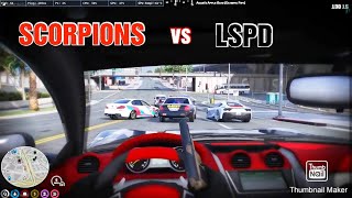 SCORPIONS VS LSPDSELFIESIR EK PHOTO LELUACTION AGAINST HOOD PE ARREST GTA V RP NOPIXLEL INDIA [upl. by Rangel]