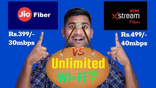 Airtel Xstream Fiber Vs Jio Fiber  499 Vs 399 plan 😊  Jio Fiber vs Airtel Xstream [upl. by Hermy]