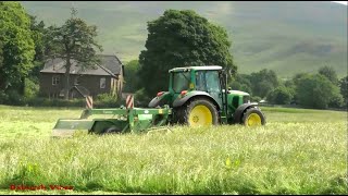 Mowing for Silage with John Deere 6620 and Krone [upl. by Xenophon]