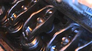 Chevy 350 Valve Train Running with oIl Flow [upl. by Annauj914]