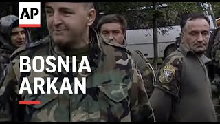 BOSNIA CAPTURED SOLDIERS PARADED BY SERB PARAMILITARY LEADER [upl. by Trueblood]