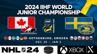 WJC 2024  22  Group A  Canada vs Sweden [upl. by Larimore56]