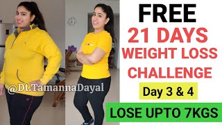 21 Days Weight Loss Challenge  Diet Plan To Lose weight Fast  Lose 7Kgs in 21 Days [upl. by Zsa]